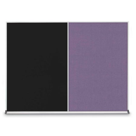United Visual Products Triple Door Radius Plus Corkboard, 72" x UV8005PLUS-SATIN-APRICOT